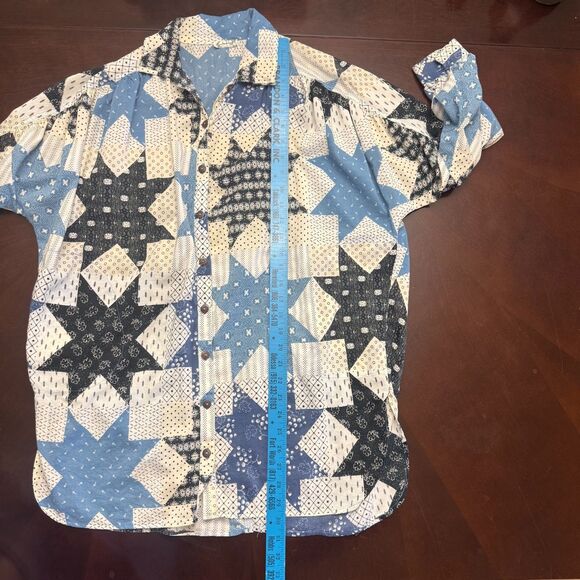 Intimately Free People Patchwork Tunic Top Blouse Women's Size XS Boho Oversize - Picture 15 of 16